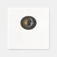 Whimsigoth Stained Glass Moon And Sun Classic Napkins