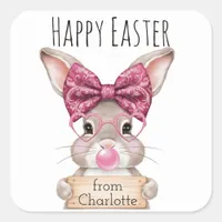 Personalized Easter Bunny Stickers for Kids