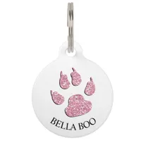 Call my Mom - Pink Alert Dog Tag Message