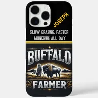 Farmer Caring for His Bison iPhone 16 Pro Max Case