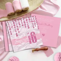 Satin Jewel Sweet Sixteen Pink ID260 Invitation