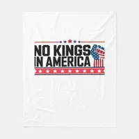 No Kings In America USA Minimal Clean Fleece Blanket