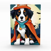 Bernese Mountain Dog Puppy Halloween Photo Block