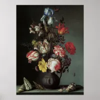 Floral Fine Art with Roses Tulips Poster