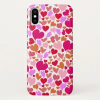 Mushy Love Hearts Pattern iPhone XS Case