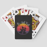 It’s Fall Y’all Vintage Halloween Scene Fall Poker Cards
