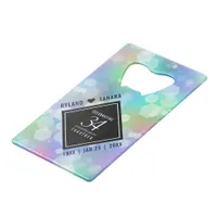 Elegant 34th Opal Wedding Anniversary Celebration Credit Card Bottle Opener