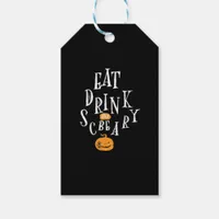 Happy Halloween Eat Drink And Be Scary Trendy Gift Tags