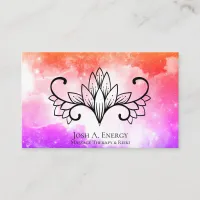 *~* Universe Nebula Lotus Galax Pink Purple Business Card