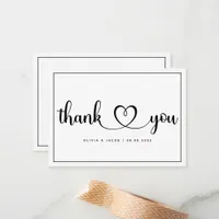 BUDGET Simple Wedding Thank You Card