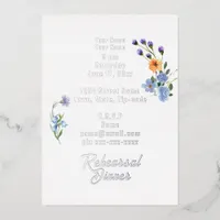 Announce your special day in styl Rehearsal Dinner Foil Invitation