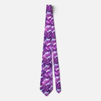 Purple Floral Neck Tie