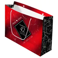 Elegant 42nd Jasper Wedding Anniversary Large Gift Bag