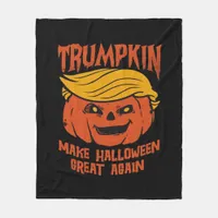 Trumpkin Halloween - Make Halloween Great Again Cl Fleece Blanket