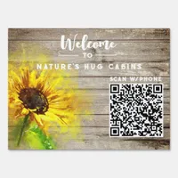 *~* Outdoor Lawn  Welcome Sign AP49 QR Cabin