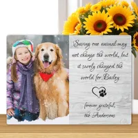 Veterinarian Pet Photo Veterinary Appreciation Plaque