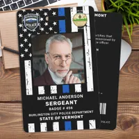 Police Officer Custom Photo Logo Department ID Badge