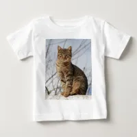 Mackerel Tabby Cat Baby T-Shirt