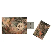 Beautiful Woman Collage Wood Flash Drive