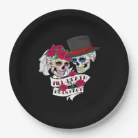 Till Death Do Us Part Skull Paper Plates