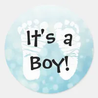 It's a Boy Blue Baby shower Stickers