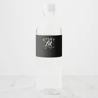 Christmas Design - Let's Get Lit Water Bottle Label