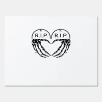 Rip, Heart Shaped Design Made From Gravestones, An Sign