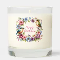 Love Birds Spring Flowers Floral Scented Candle