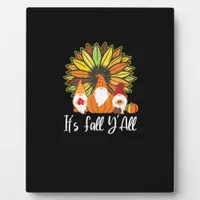 Fall Gnomes With Autumn Pumpkin It’s Fall Y’all Plaque