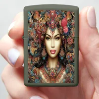 Elegant Filipino Woman Artistic Masterpiece Zippo Lighter