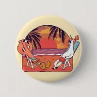 Unicorn Flamingo Beach Button