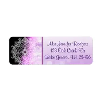 Purple and Lavender Mandala Abstract Label