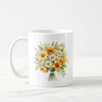 Mom Coffee Sunshine Soul Floral Bouquet Pretty Coffee Mug