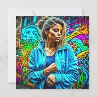 Pretty Graffiti Urban Street Art Girl