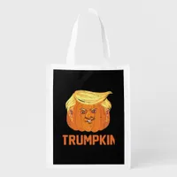 Halloween Pumpkins Funny Trumpkin Grocery Bag