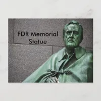 Franklin Roosevelt Statue at the FDR Memorial Postcard