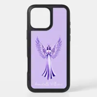 Guardian Angel Lilac And Purple Elegant Name iPhone 16 Pro Max Case