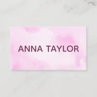 Pink Marble Minimal Stylish Girly Modern Business Card