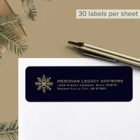 Elegant Snowflake Return Address Label