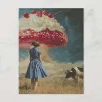 Yummy Cherry Desert in the Dairy Pasture  Postcard