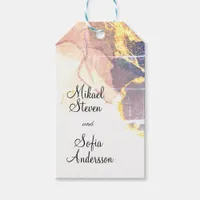 Marvellous Dusty Rose Golden Powder  Marble     Gift Tags