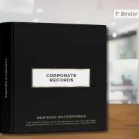 Simple Elegant Corporate Record Book Binder