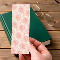 Abstract Floral Watercolor Pattern Peach and Pink Bookmarks