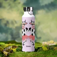 Cute and fun dancing cows water bottle