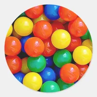 Bouncy Balls Birthday Classic Round Sticker