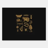 Frog Mushroom Moth Vintage Lover Goblincore Aesthe Sign