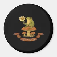 Frog of the Garden Fairycore Cottagecore Frog Magnet