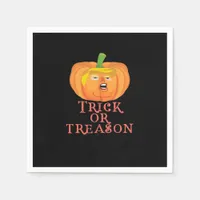 Trick Or Treason Halloween Impeach Trumpkin Design Napkins