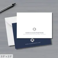 Modern Minimalist Luxury Logo Note Card