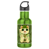 Lucky Saint Patrick's Day Cat Water Bottle